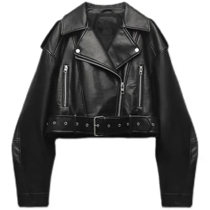 Veste courte motarde pour femme | Chaude