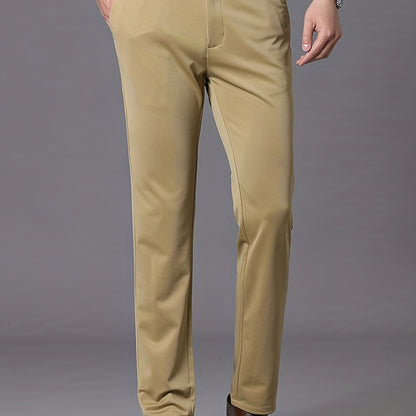 Pantalon formel uni légèrement extensible pour homme | Classique