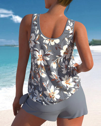 Maillot de bain tankini fleuri pour femme | Été