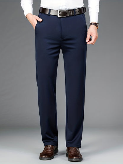 Pantalon formel uni légèrement extensible pour homme | Classique