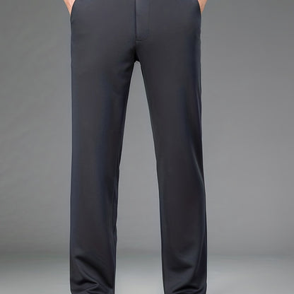 Pantalon formel uni légèrement extensible pour homme | Classique