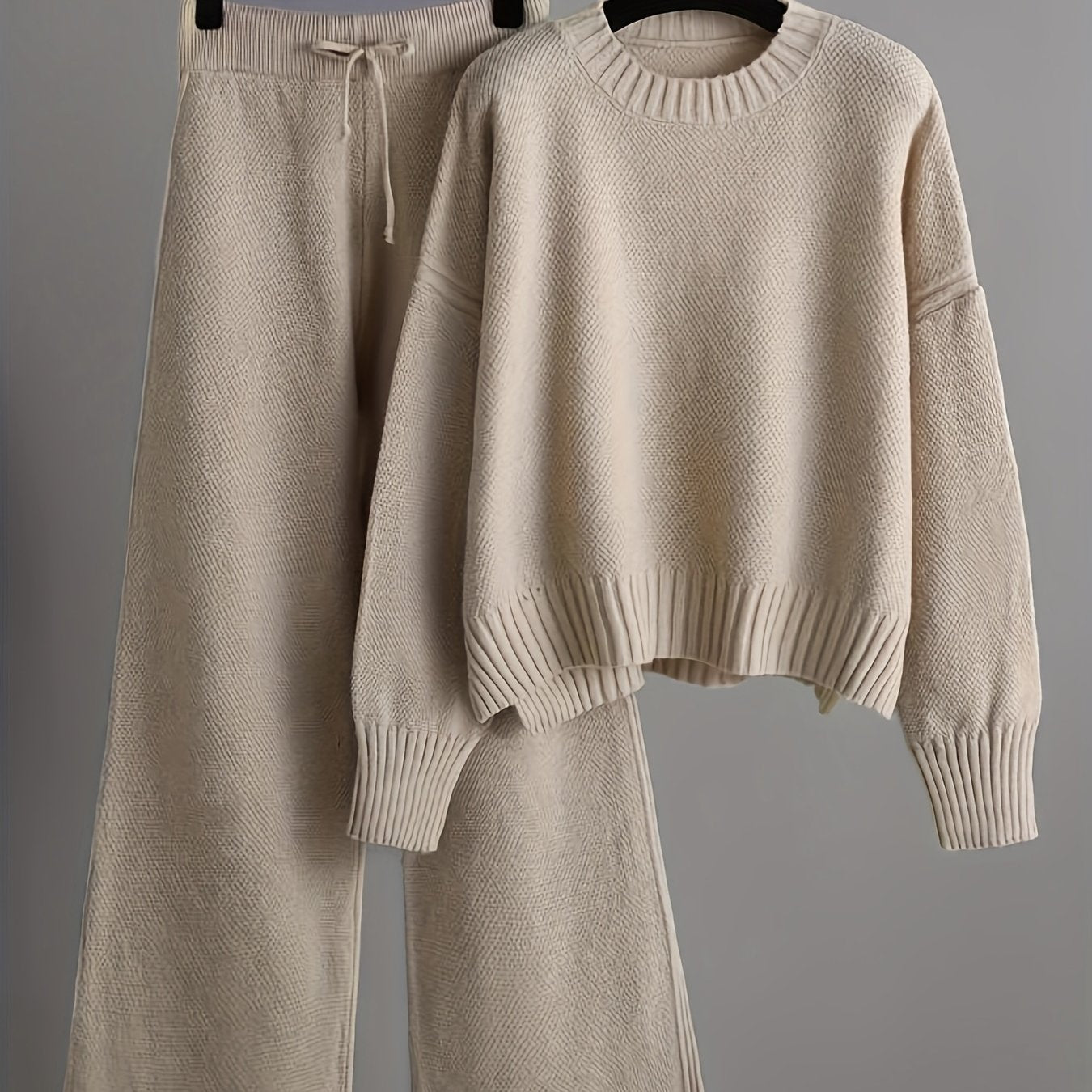Combinaison mode femme : pull ample et pantalon large | Ensemble