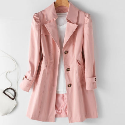 Trench-coat boutonné pour femme | Longue