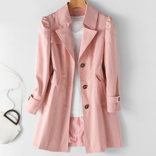 Trench-coat boutonné pour femme | Longue