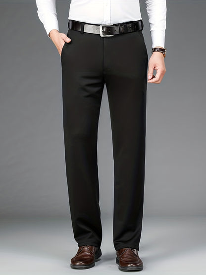 Pantalon formel uni légèrement extensible pour homme | Classique