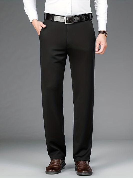 Pantalon formel uni légèrement extensible pour homme | Classique