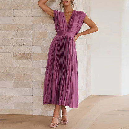 Robe De Soirée col V Pour Femme | Maxi