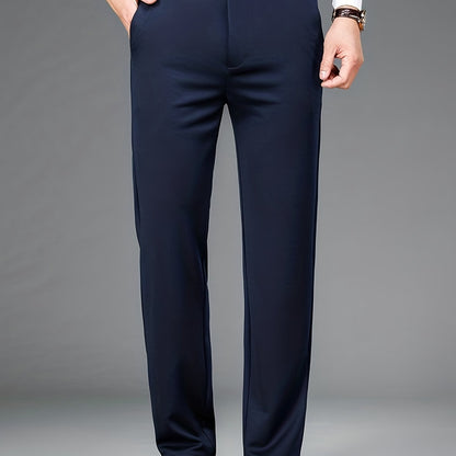 Pantalon formel uni légèrement extensible pour homme | Classique
