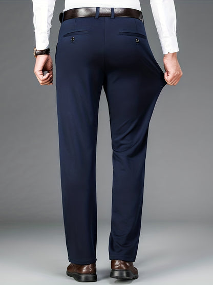 Pantalon formel uni légèrement extensible pour homme | Classique