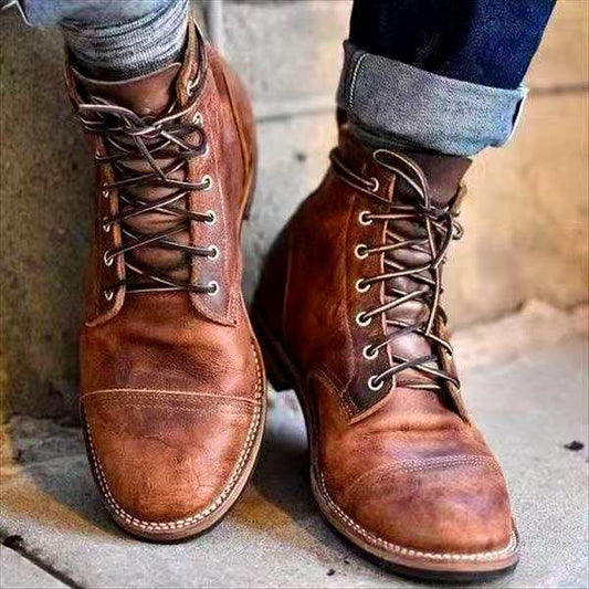 Chaussures à lacets rétro décontractées pour hommes | Mode