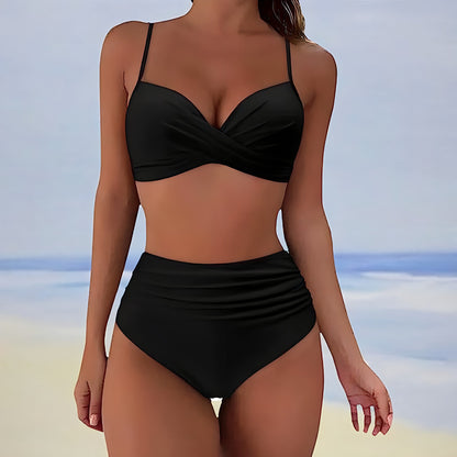 Bikini triangle d'été pour femme | Taille haute