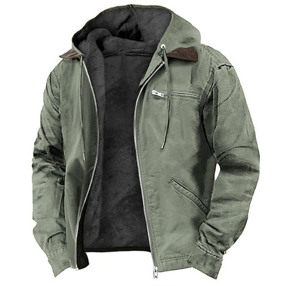 Veste d'hiver à capuche pour homme | Fermeture éclair