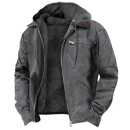 Veste d'hiver à capuche pour homme | Fermeture éclair