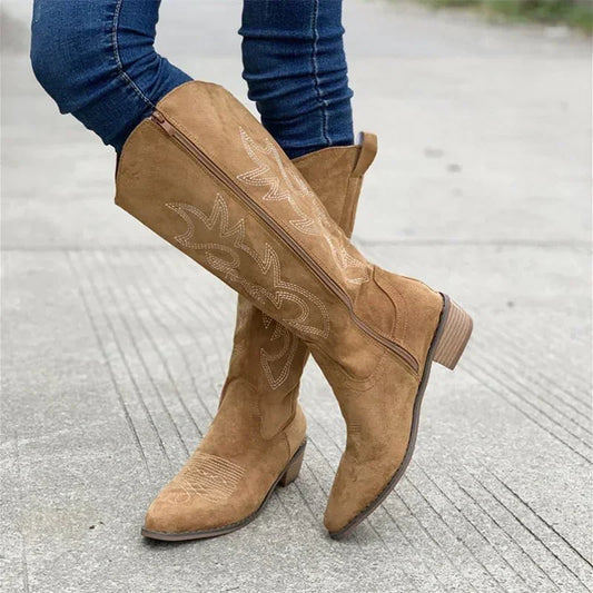 Bottes de cowboy mi-mollet pour femme | Classiques