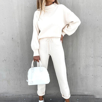 Ensemble pull et pantalon uni pour femme | Longue