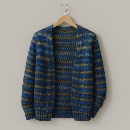 Cardigan décontracté multicolore pour femme | Longue