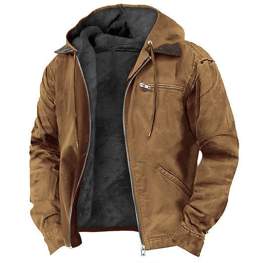 Veste d'hiver à capuche pour homme | Fermeture éclair